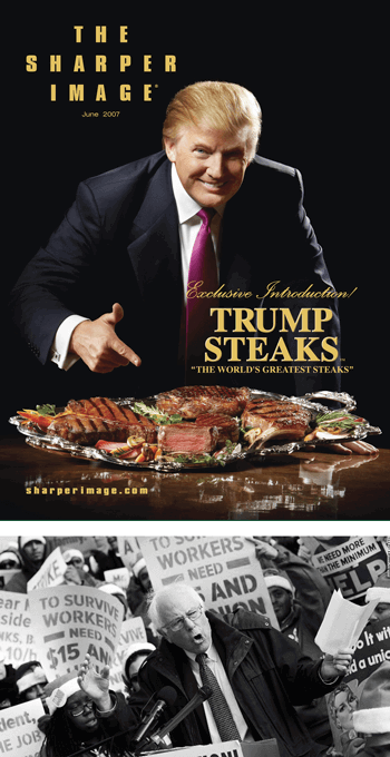 Trump Steaks Bernie Rally